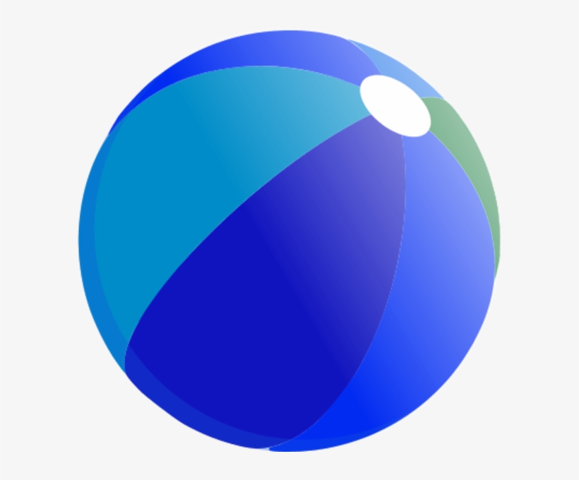 Beach Ball Vector Clip Art - Blue Beach Ball Clipart, transparent png