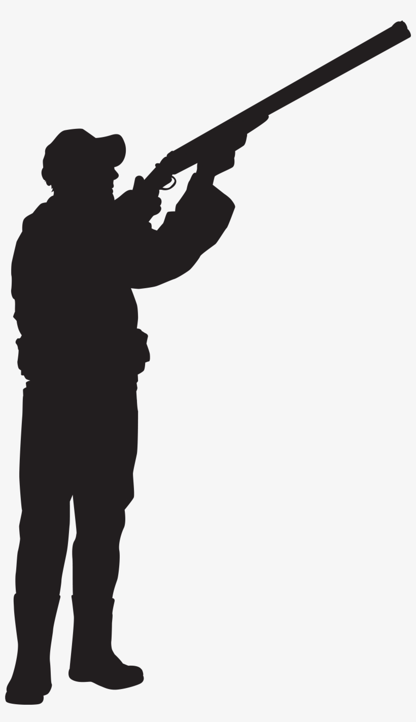 Picture Royalty Free Download Silhouette Clip Art Hunter - Hunter Gun Silhouette, transparent png