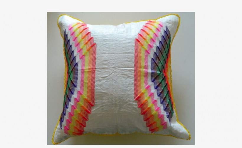 "checks" Langazela Cushion By Africa Ignite - Embroidery, transparent png