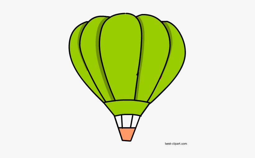 Free Green Hot Air Balloon Clipart - Green Hot Air Balloon Clipart, transparent png