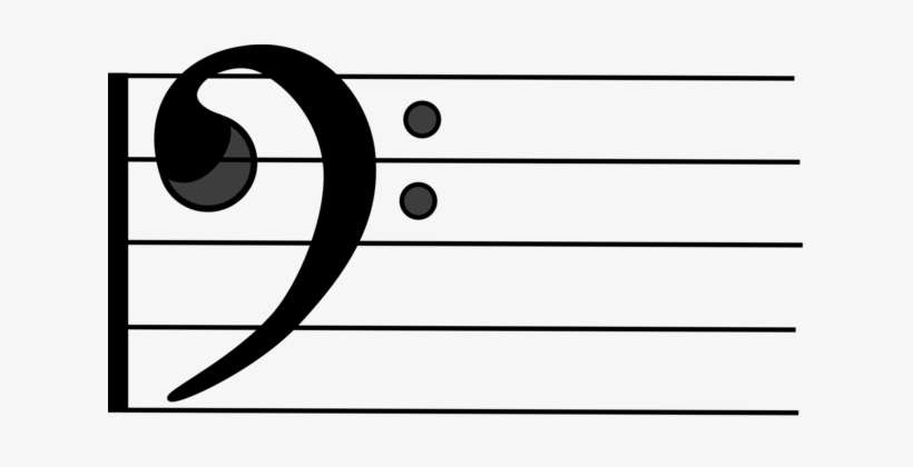 Clef Double Bass Treble Staff - Bass Clef On Staff, transparent png