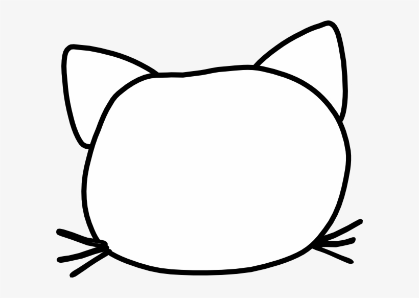Cat Head Outline Clip Art At Clker Com Vector Clip - Clip Art, transparent png