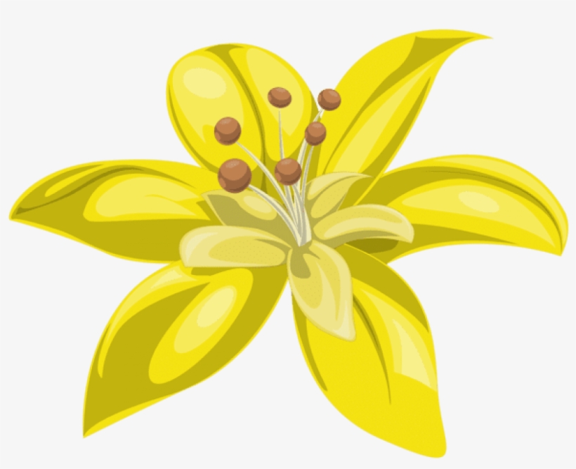 Yellow Flower Decor Png Clipartu200b - Yellow Flowers In Png, transparent png