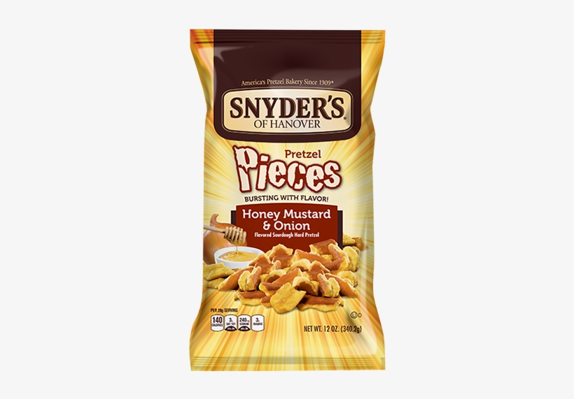 Honey Mustard & Onion - Snyder's Honey Mustard Onion Pretzel Pieces, transparent png