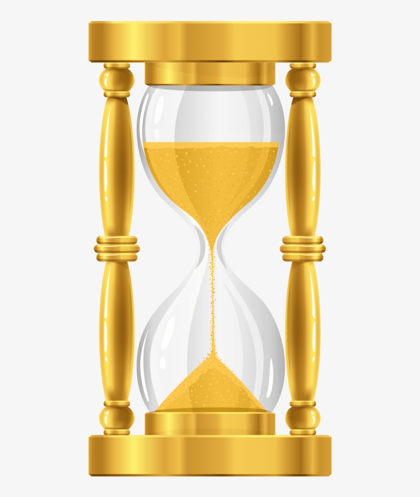 Free Png Gold Sand Clock Png Images Transparent - Golden Hourglass, transparent png