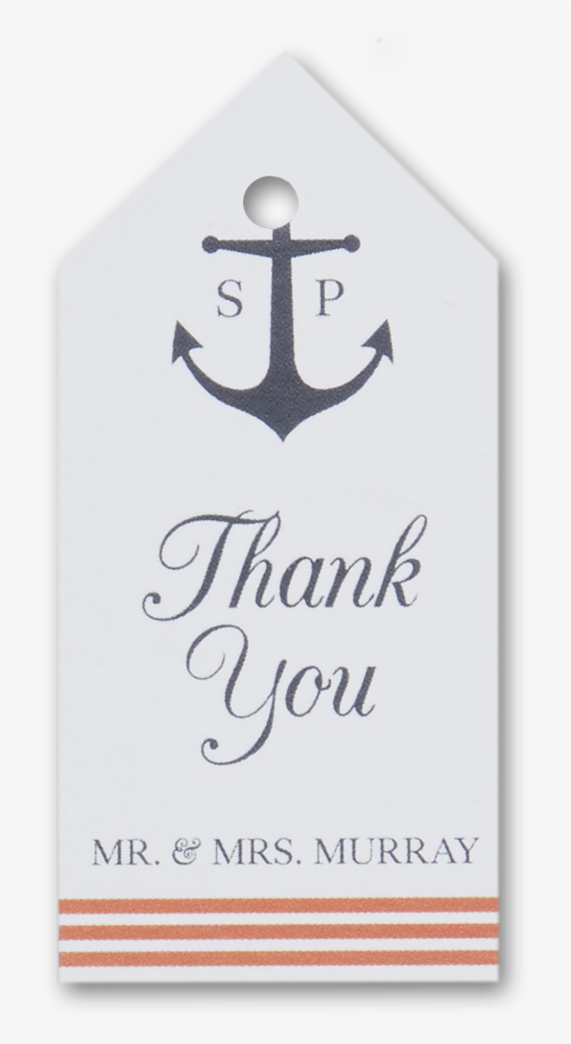 Monogram Anchor Favor Tag - Poster, transparent png