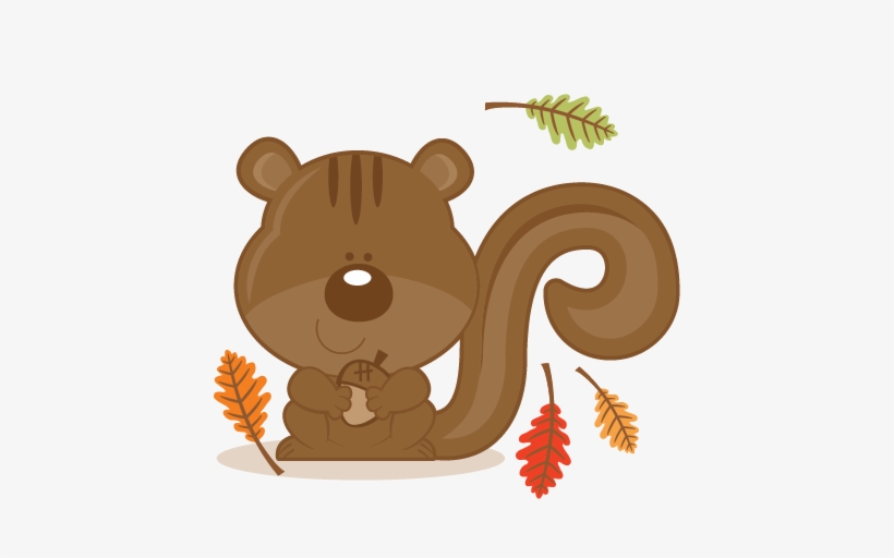 Squirrel With Svg Cut File Cute Files - Miss Kate Cuttables Fall, transparent png