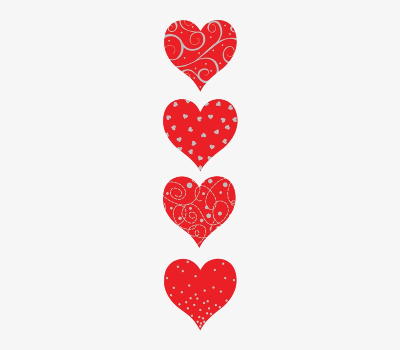 Red And Silver Hearts, Stickers, Mrs - Mrs. Grossman's Stickers-red & Silver Heart, transparent png