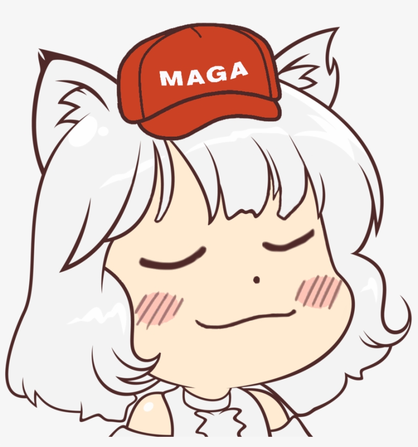 Freetoedit Awoo Maga Trump Anime Animeright Eyesshut Momiji Make American Great Again 4x903 Png Download Pngkit