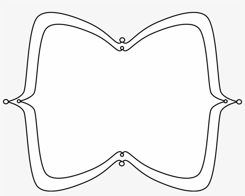 Black And White Wide Pointy Frame - Clip Art, transparent png