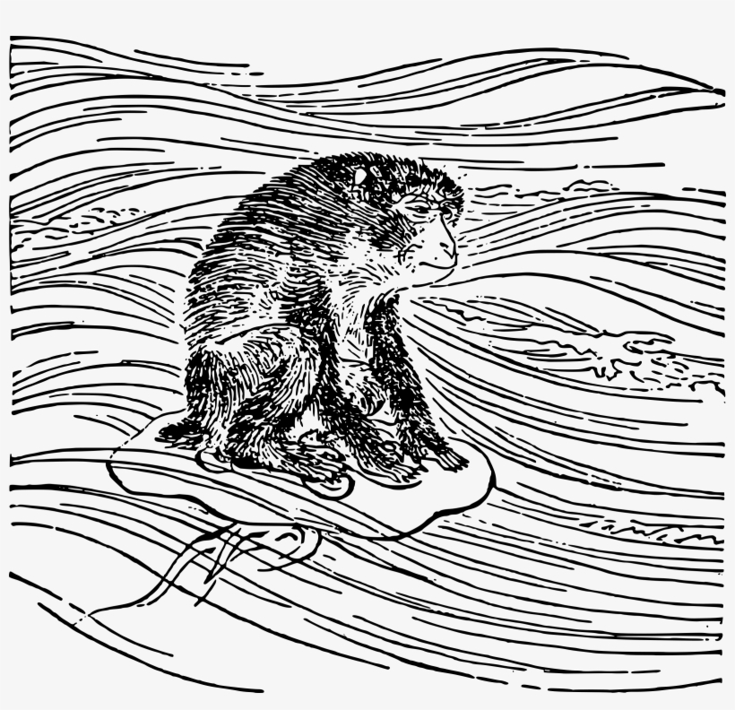 This Free Icons Png Design Of Monkey Rides A Jellyfish, transparent png