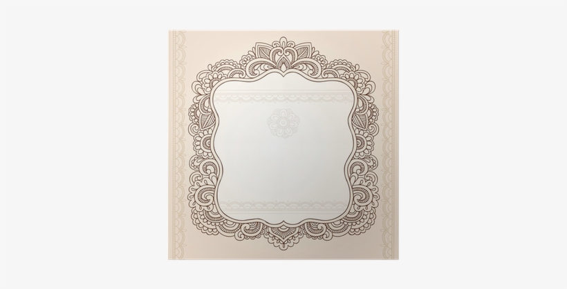 Poster Henna Tattoo Paisley Doodle Frame Vector • Pixers - Jiva Usda Organic 100 Pure Henna Powder 100 Gram -, transparent png