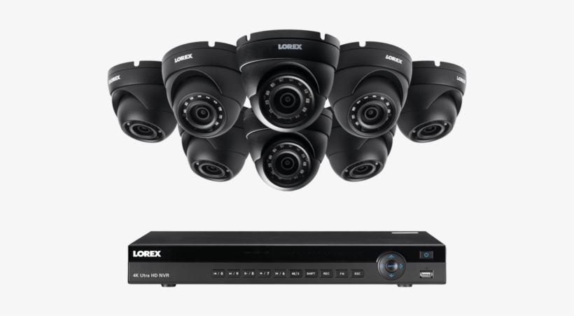 Lorex Hdip88bw 8 Camera 8 Channel Weatherproof 2k Ip - 2k Home Security Camera System 8x Ip Cameras With Color, transparent png