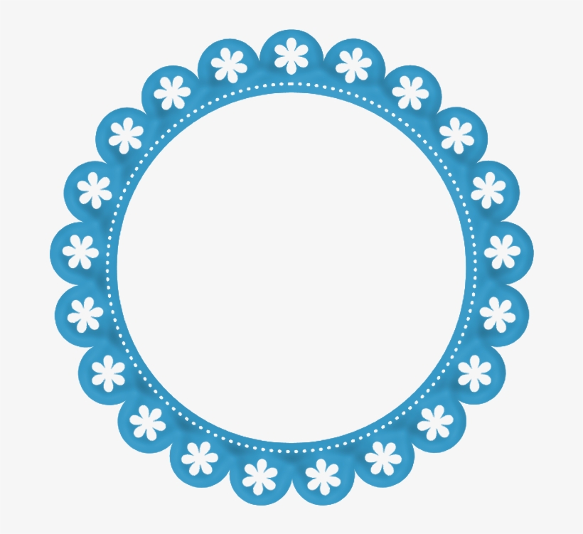 B *✿* Borders And Frames, Borders For Paper, Page Borders - Moldura Redonda Azul Png, transparent png