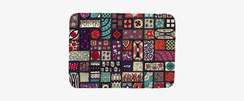Seamless Pattern With Doodle Frames - Adult Coloring Books: Patterns & Designs, transparent png