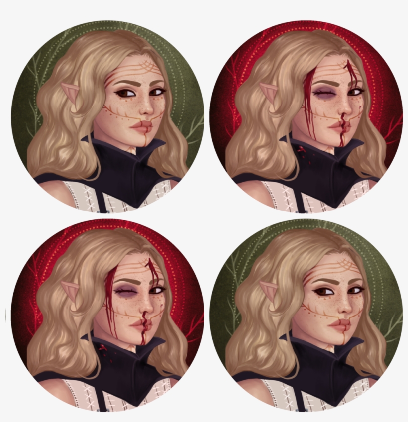 Dragon Age Character Icons, transparent png