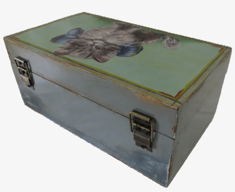 Shabby Chic Wooden Box The Kitten - Art, transparent png