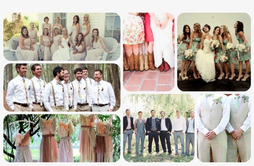 Shabby Chic Is Also The Way To Go For Your Ladies And - Groomsmen Attire, transparent png