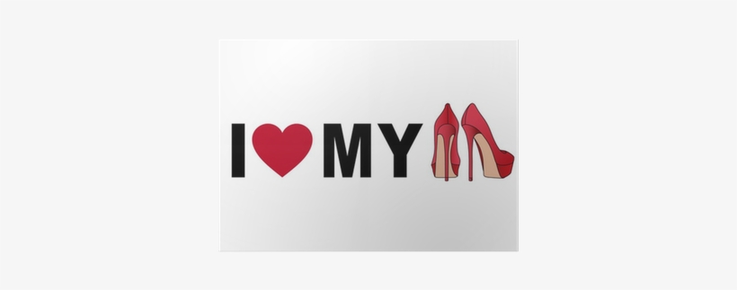 Love My Red Shoes Greeting Cards, transparent png