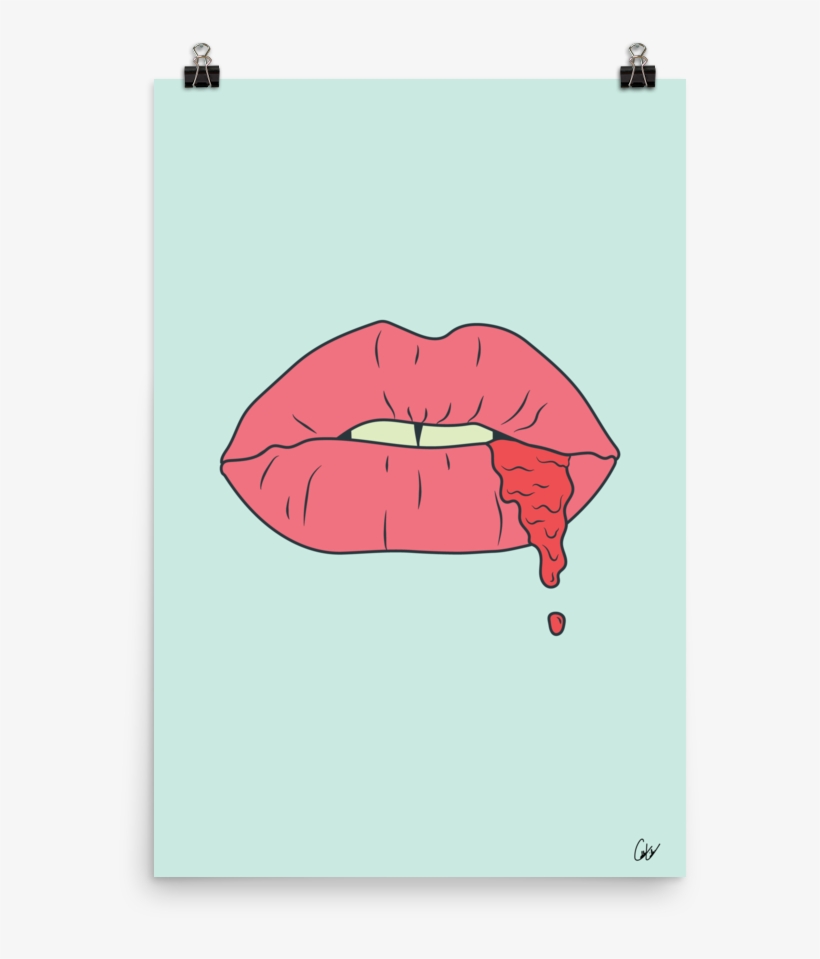 Kiss These Lips Print, transparent png