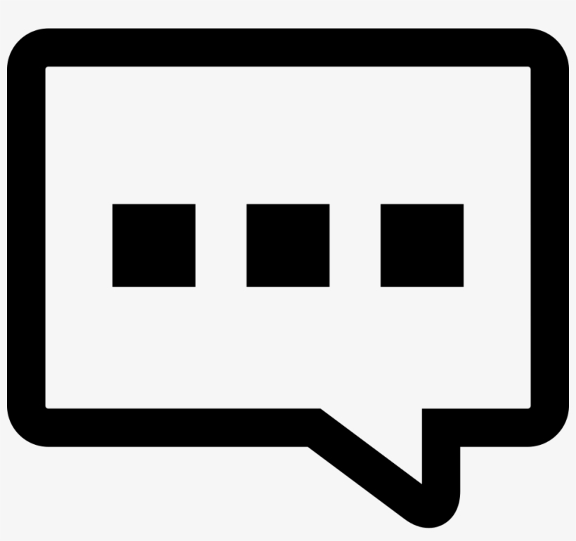Comment Bubble With Three Squares Comments - Comment Vector, transparent png