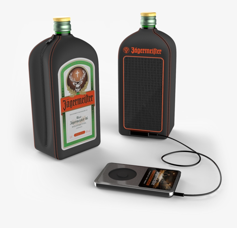 Jagermeister Neoprene Bottle Skin With Built In Speaker - Merchandising Jagermeister, transparent png