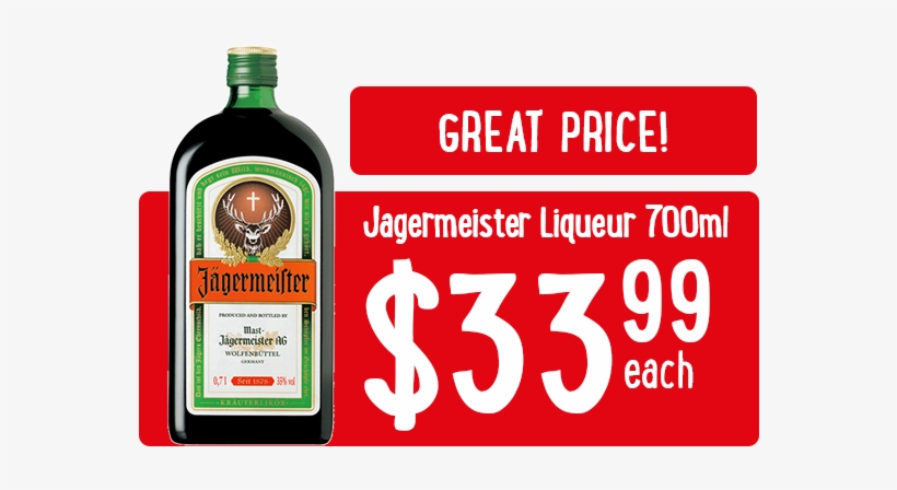 Beer, Wine And Spirits Delivered To Your Door In 1 - Jagermeilter - 0,7 L (35% Vol), transparent png