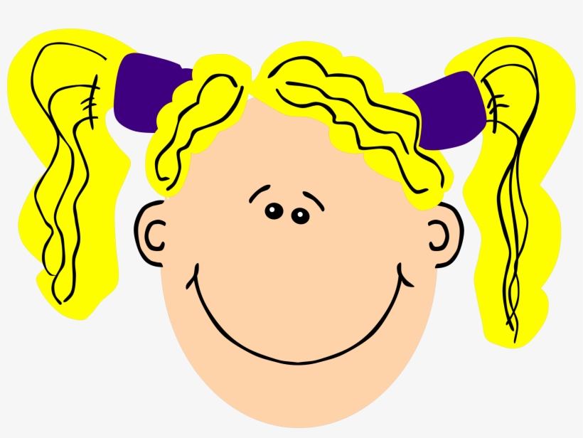 This Free Icons Png Design Of Blond Girl With Pigtails, transparent png