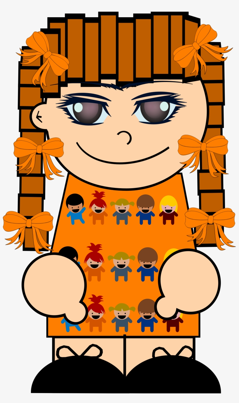 This Free Icons Png Design Of Ginger Girl With Pigtails, transparent png