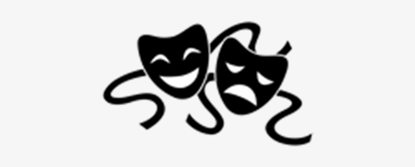Comedy & Tragedy Mask Silhouettes - Speech And Drama Sign, transparent png