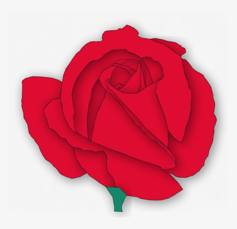 Single Red Rose Clip Art This Large Red Rose Clip Art - Clip Art, transparent png
