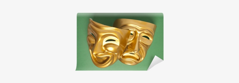 Comedy And Tragedy Theatrical Mask Wall Mural • Pixers® - Comediante Or Tragediante? Laugh Or Cry?, transparent png