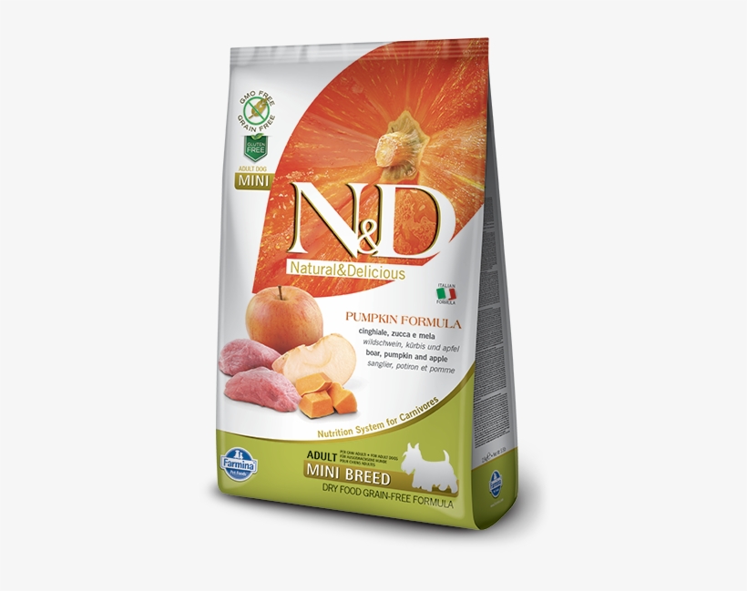 Farmina N&d Pumpkin Boar And Apple Adult Mini For Dogs - N&d Dog Gf Pumpkin Boar & Apple Adult Mini, transparent png