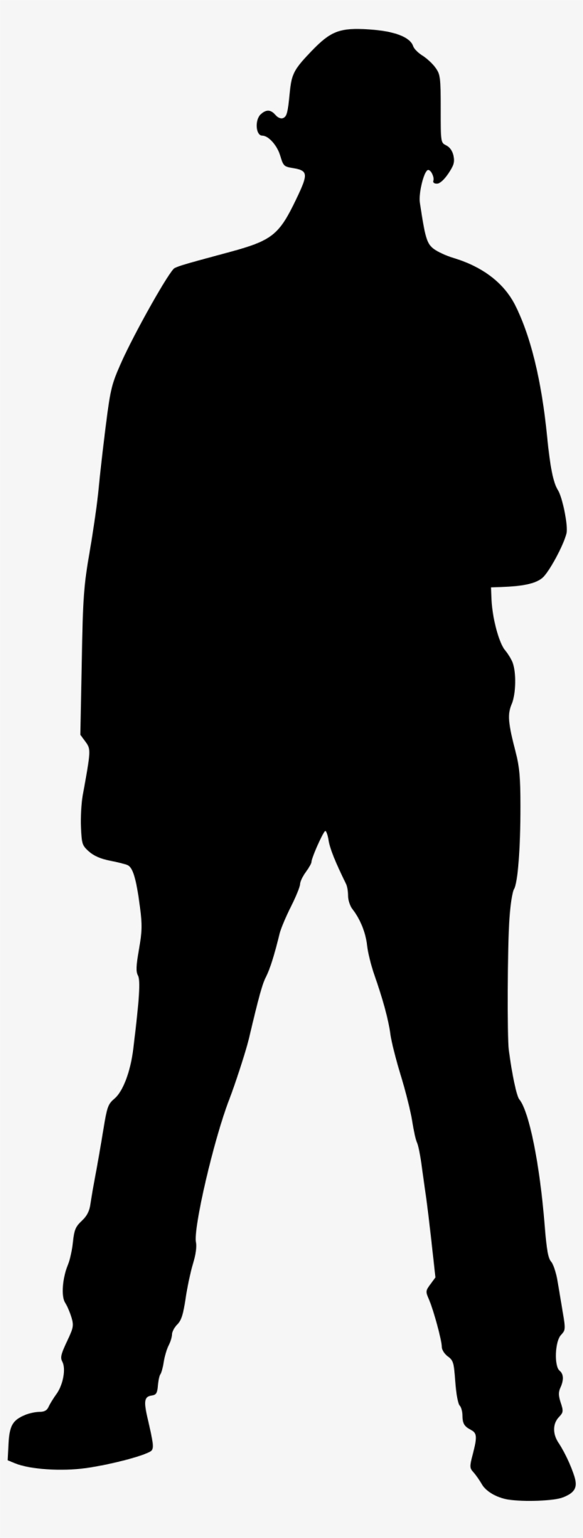 Open - Short Man Silhouette, transparent png