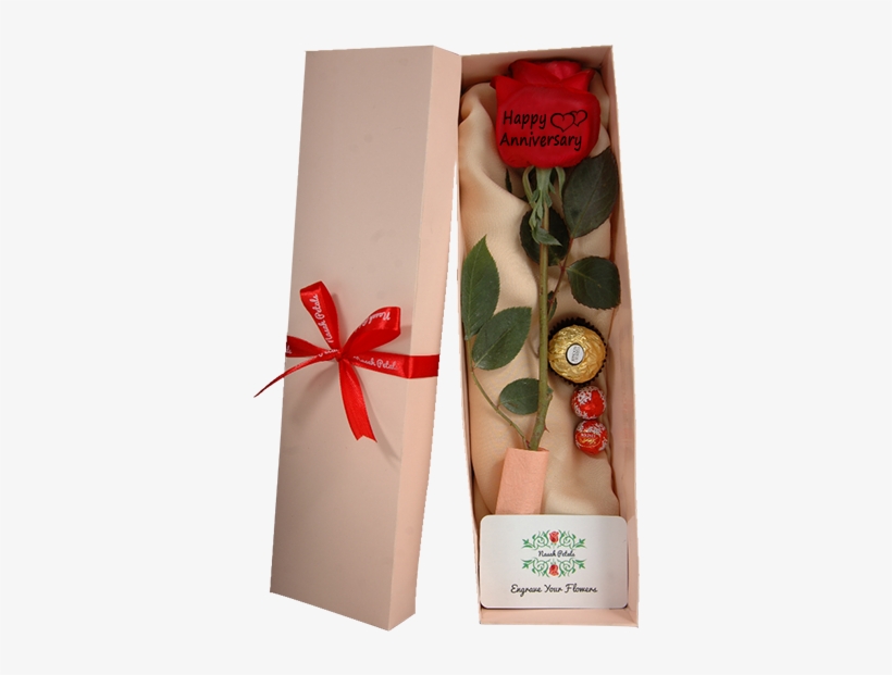 One Love Single Red Rose Anniversary Package - Single Red Rose Gift Box, transparent png
