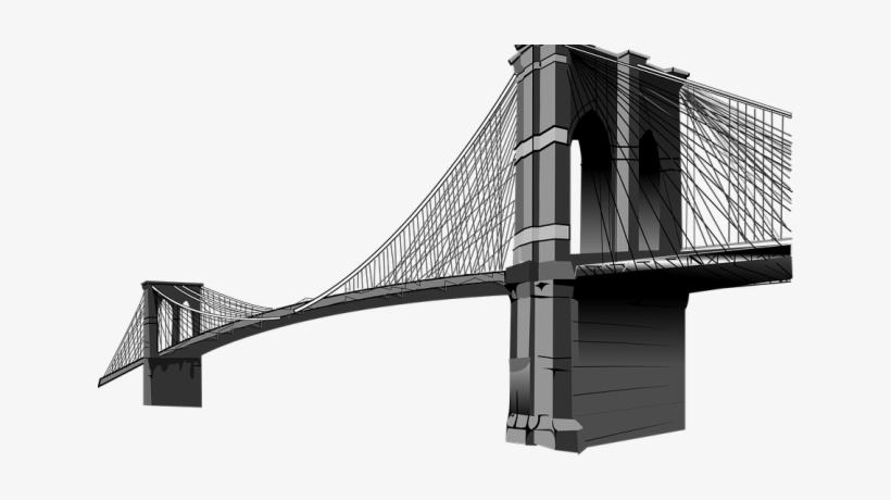Rope Bridge Clipart Transparent - Brooklyn Bridge Png, transparent png