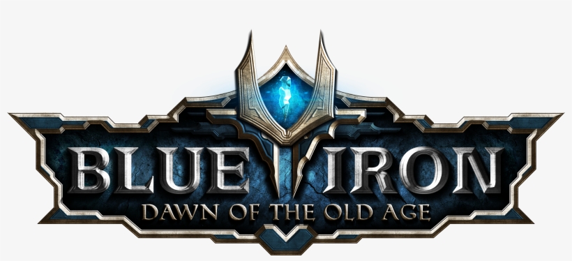 Blue Iron Texture Logo Png File, transparent png