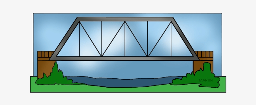 Bridge Clipart Trus - Truss Bridge Clipart, transparent png