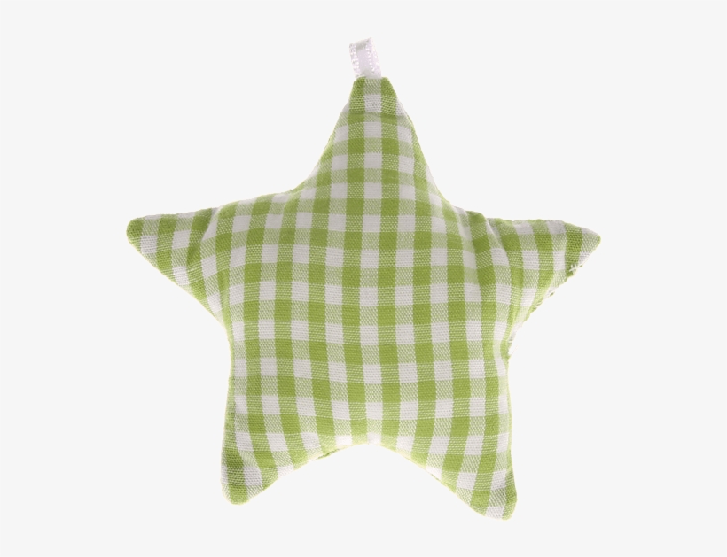 Estrella De Tela Verde Claro A Cuadros - Estrella De Tela Png, transparent png