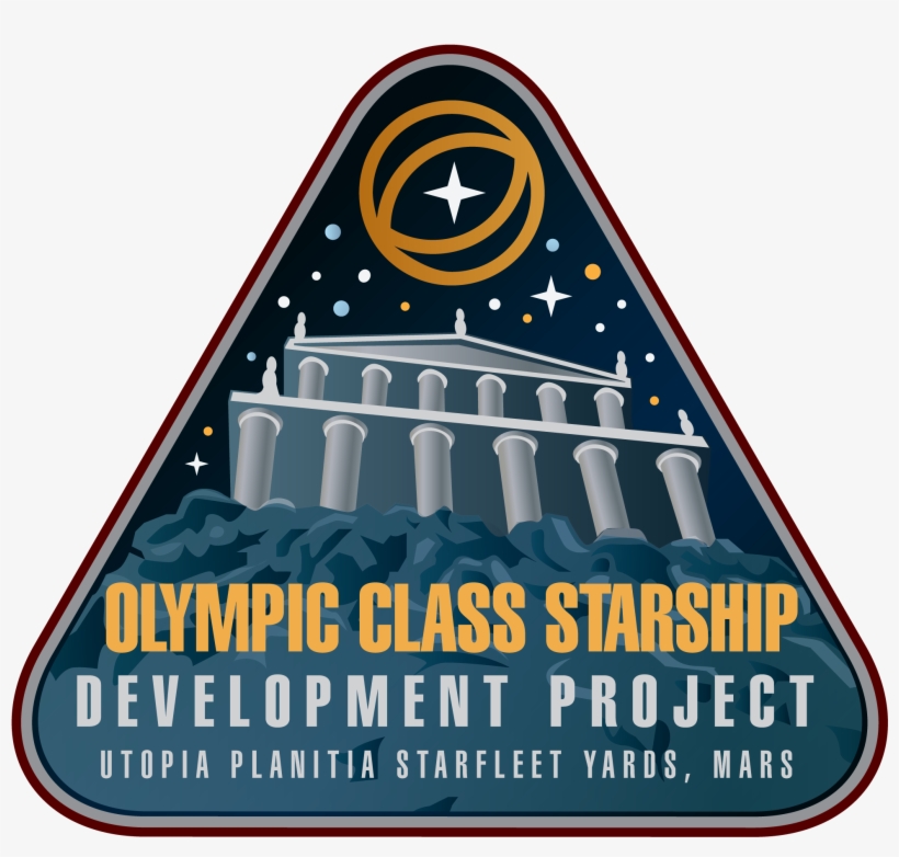 Olympic Patch - Startrek Galaxy Class Starship Project Square Stic, transparent png