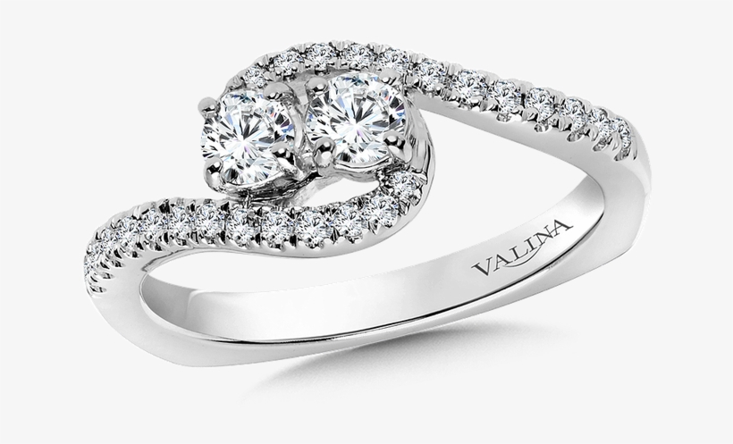 Valina Two-stone Diamond Engagement Ring Moutning In - Engagement Ring, transparent png