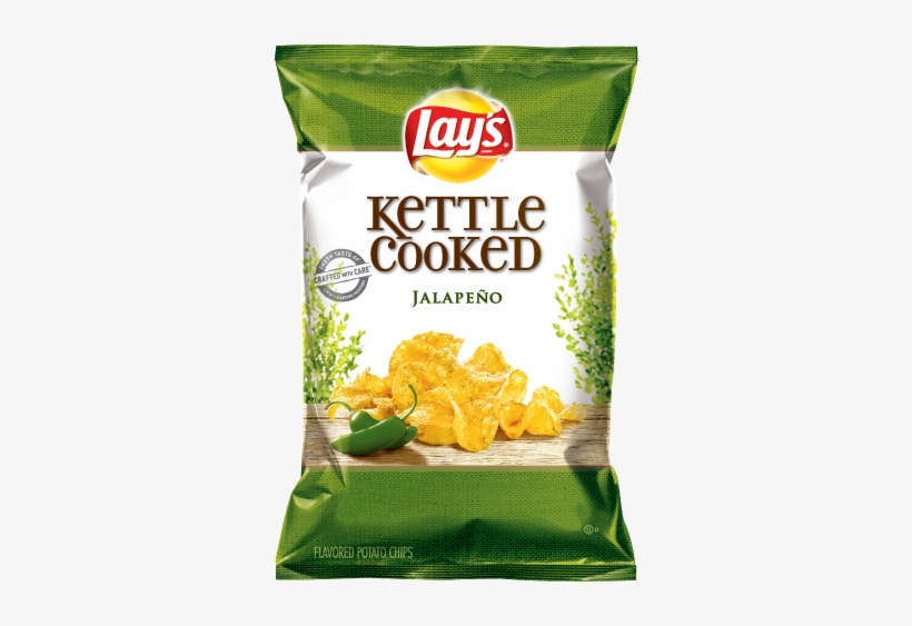 Lays Kettle Cooked Jalapeno - Kettle Cooked Potato Ch Ips Sea Salt, transparent png