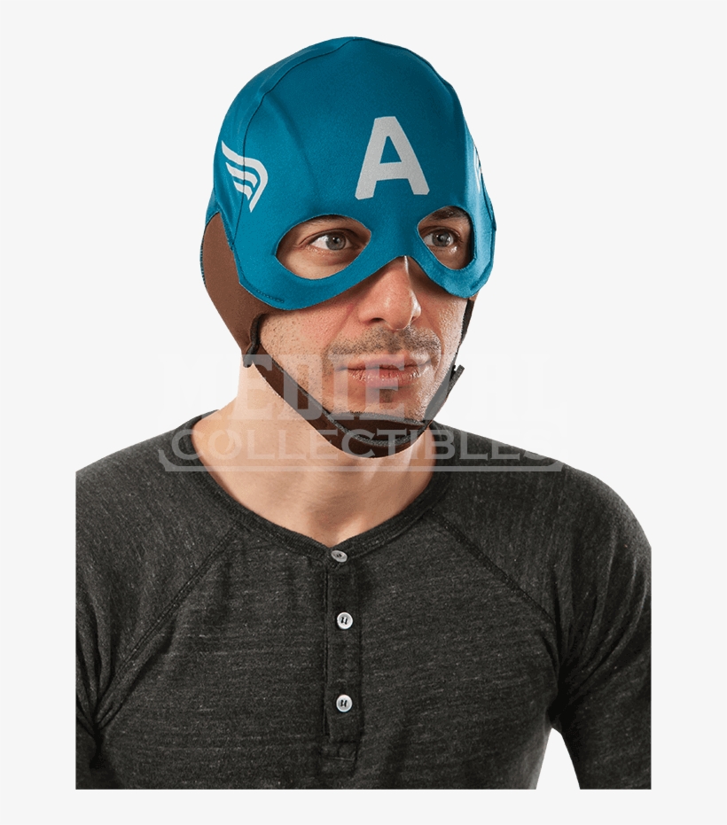 Adult Retro Captain America Mask - Rubie's Captain America Retro Mask Costume Mask, transparent png