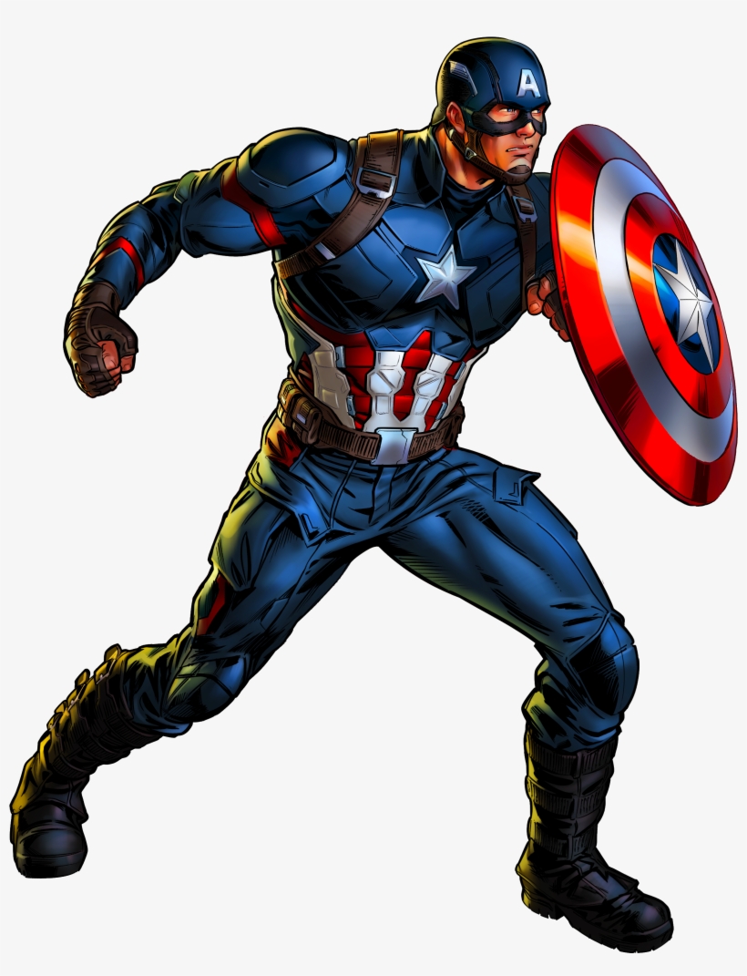 Captain America Clipart Dc Character - Capitan America Marvel Avengers Alliance, transparent png
