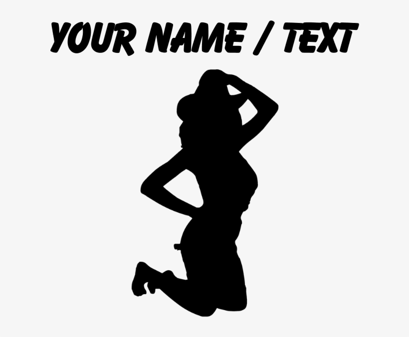 Custom Sexy Cowgirl Silhouette Teddy Bear - Ram Sticker, transparent png