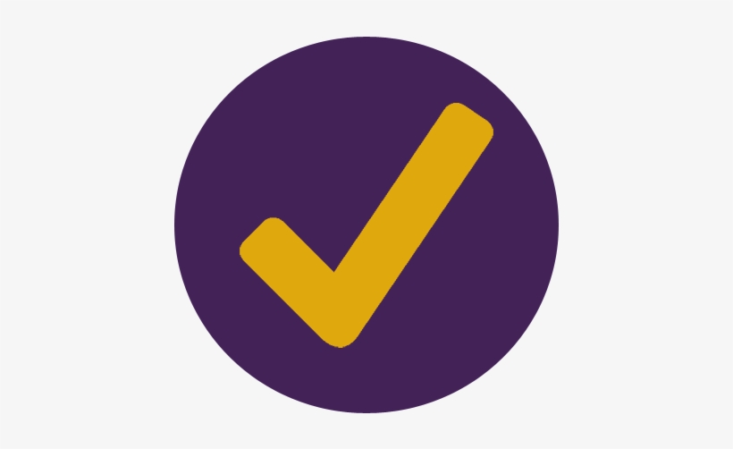 Gold Check Mark In Purple Circle Library 457x441 PNG Download PNGkit