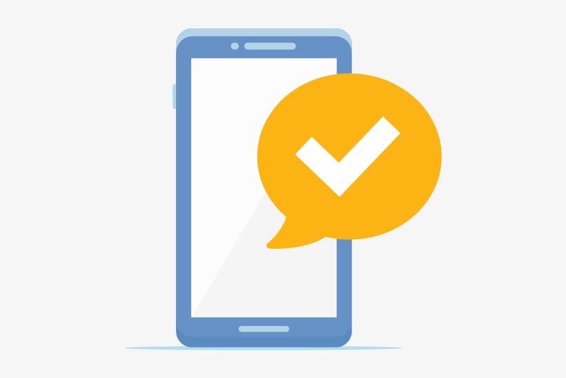 Mobile Device With A Check Mark On The Right - Trendnet, transparent png
