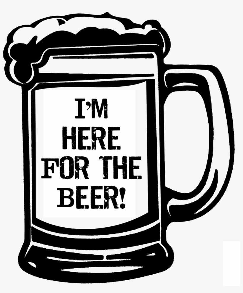 Print Everything On Cardstock And Cut Out - Beer Mug Clipart Black And White, transparent png