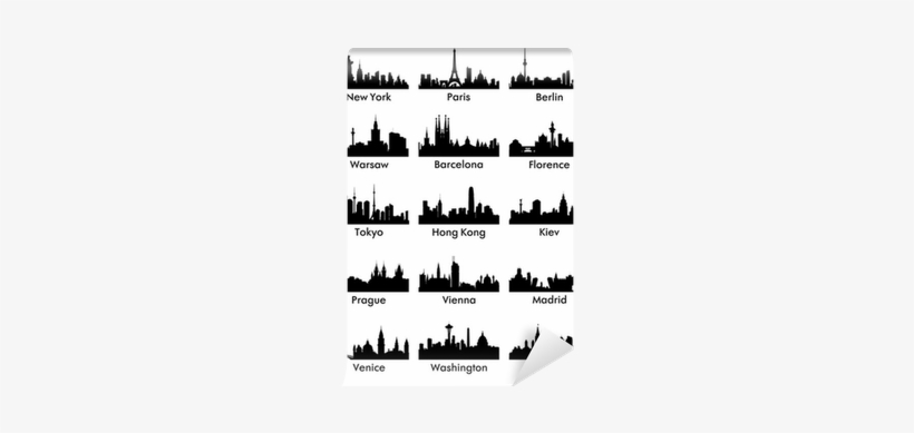 City Skylines Silhouette, transparent png