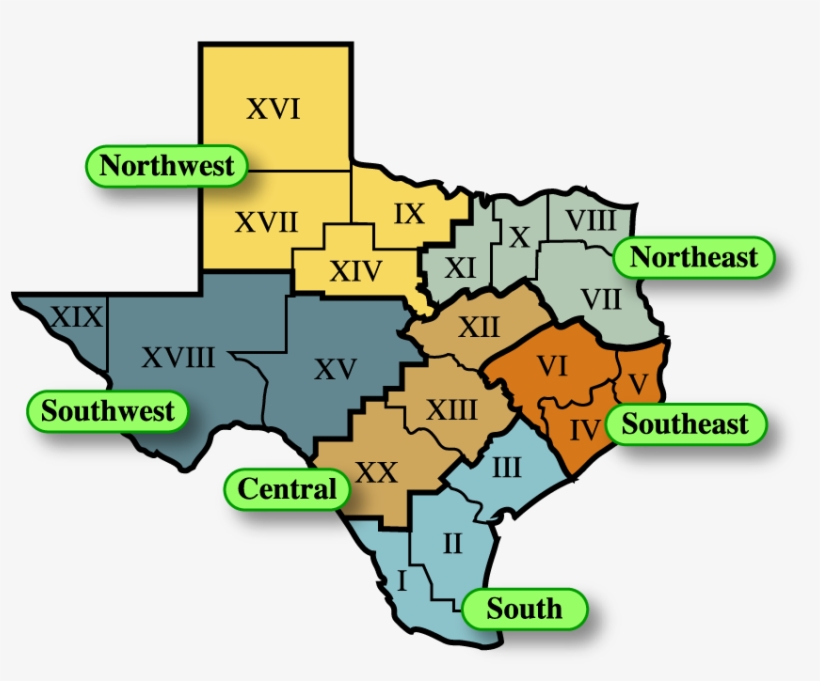 Northwest Texas Map, transparent png